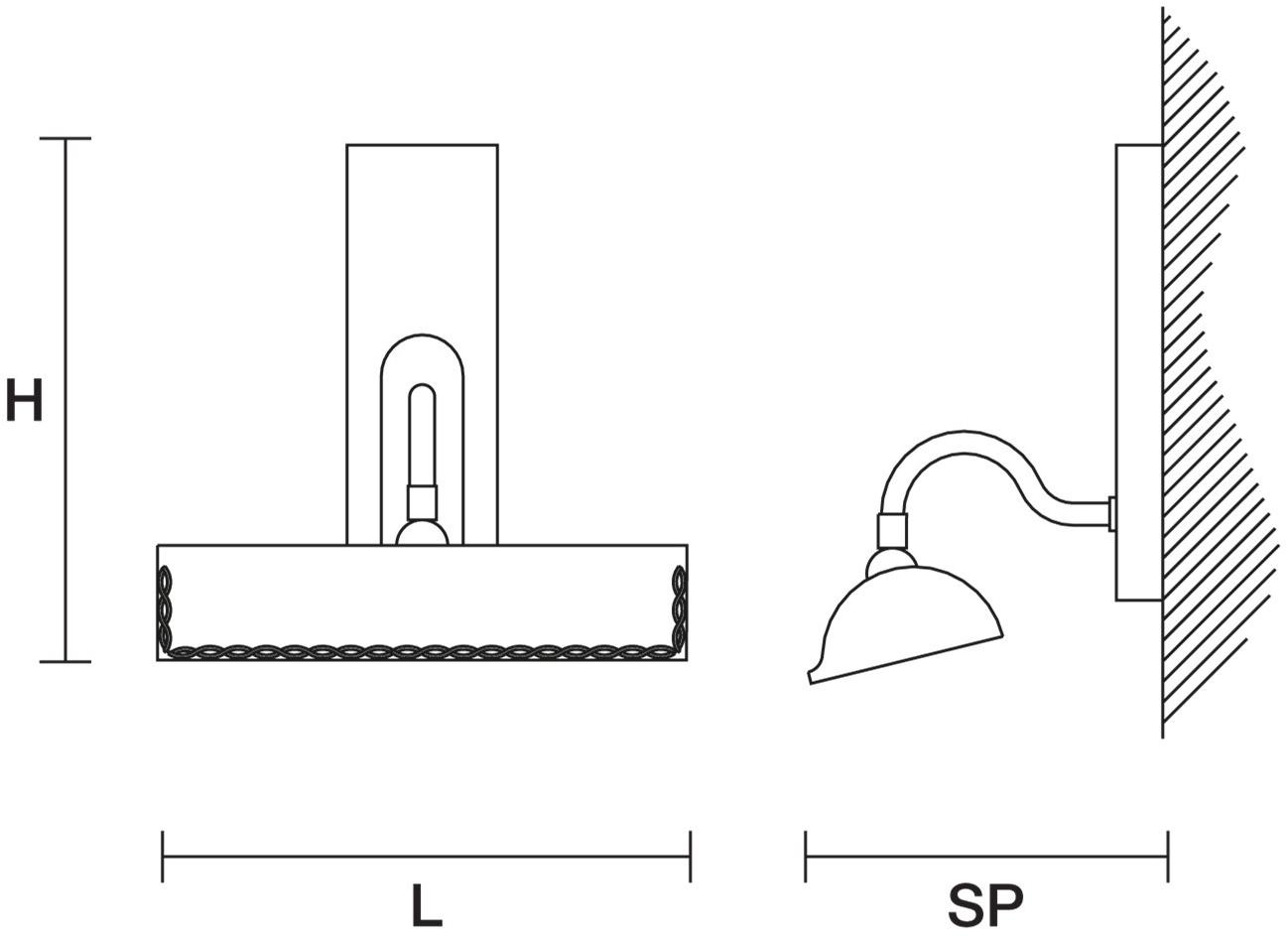Masiero Настенный светильник из металла Brass & spots sun-id-1359928 - Вид №3