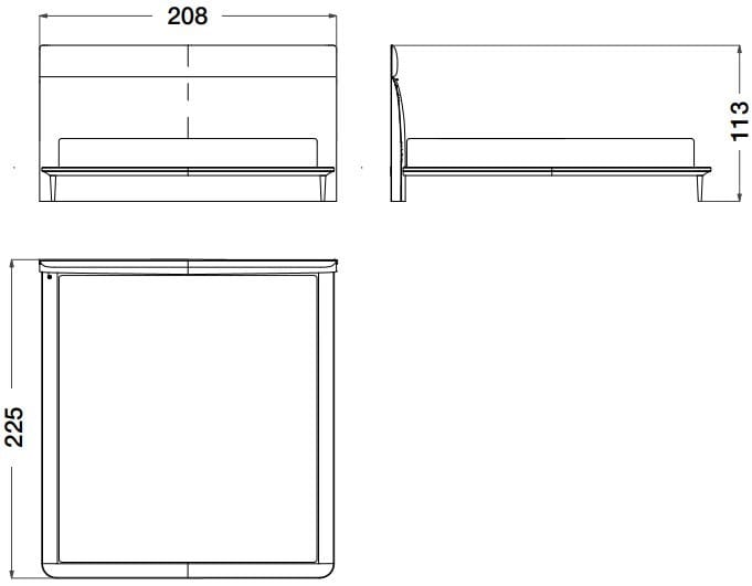 Кожаная двуспальная кровать с мягким изголовьем CPRN HOMOOD Starlight ARCH-00117770 - Вид №3