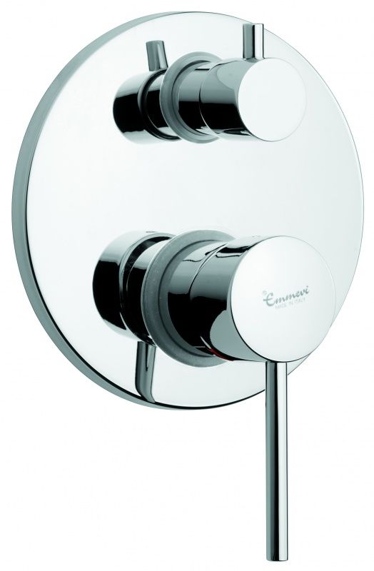 45029NEO Emmevi Piper, встраиваемый смеситель для душа на 3 выхода, с дивертером, цвет черный матовый