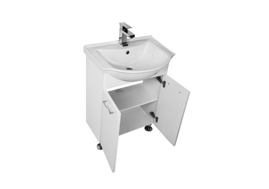 Тумба под раковину Aquanet Моника 60 белый sun-id-275393 - Вид №3