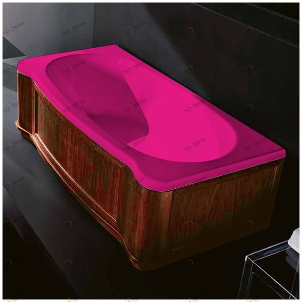 Ванна Gruppo treesse New Classic Young VTL-V6741-SX-WO-R розовая прямоугольная левая орех VTLV6741SXWOR