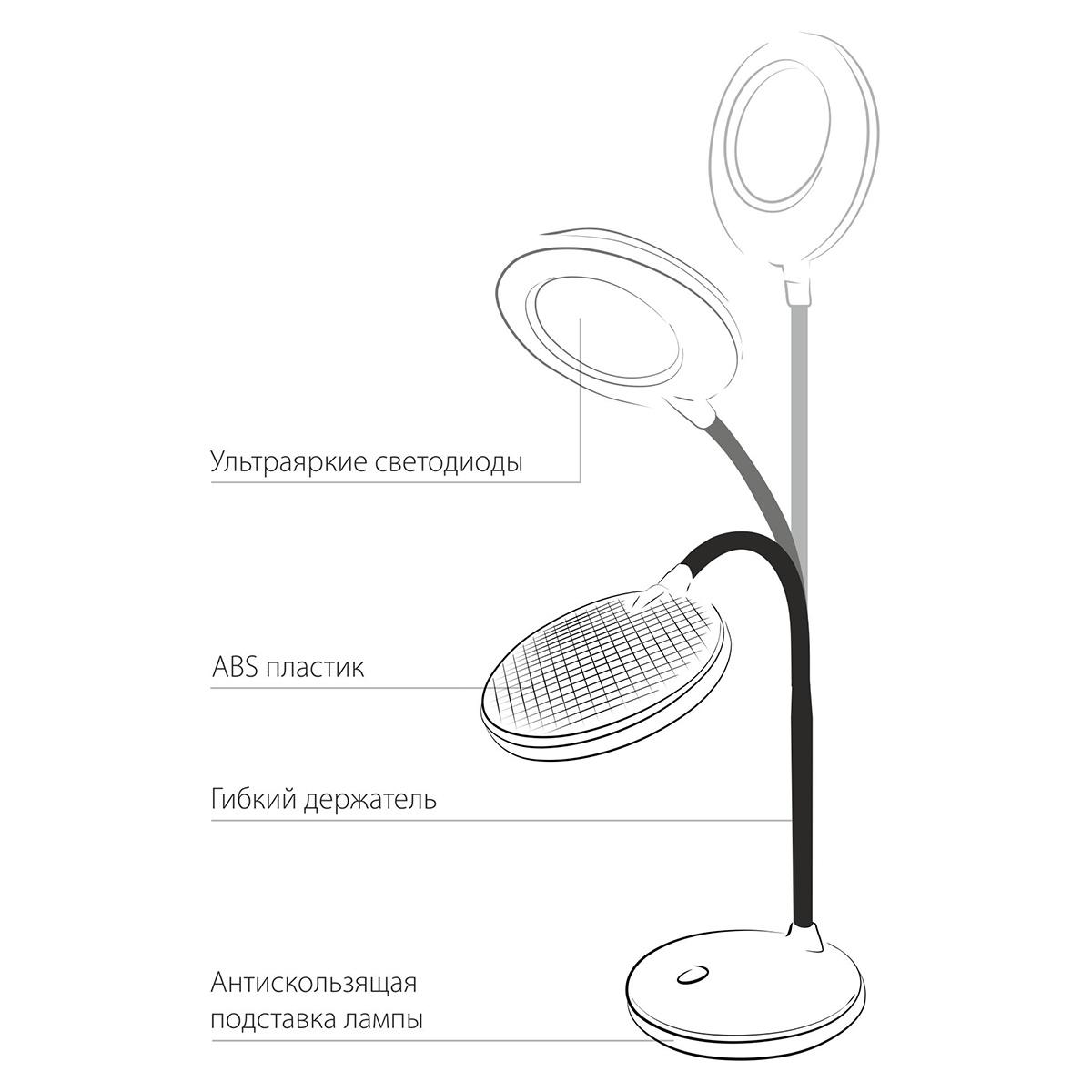 Настольная лампа Elektrostandard TL90400 Sweep серебро 4690389107733 ELEKTROSTANDARD КЛАССИЧЕСКИЕ 195539 Белый;серебро  - Вид №1