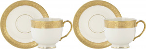 10668073 Lenox Набор из чашек чайных с блюдцами Lenox "Вестчестер" 200мл, 2шт Фарфор