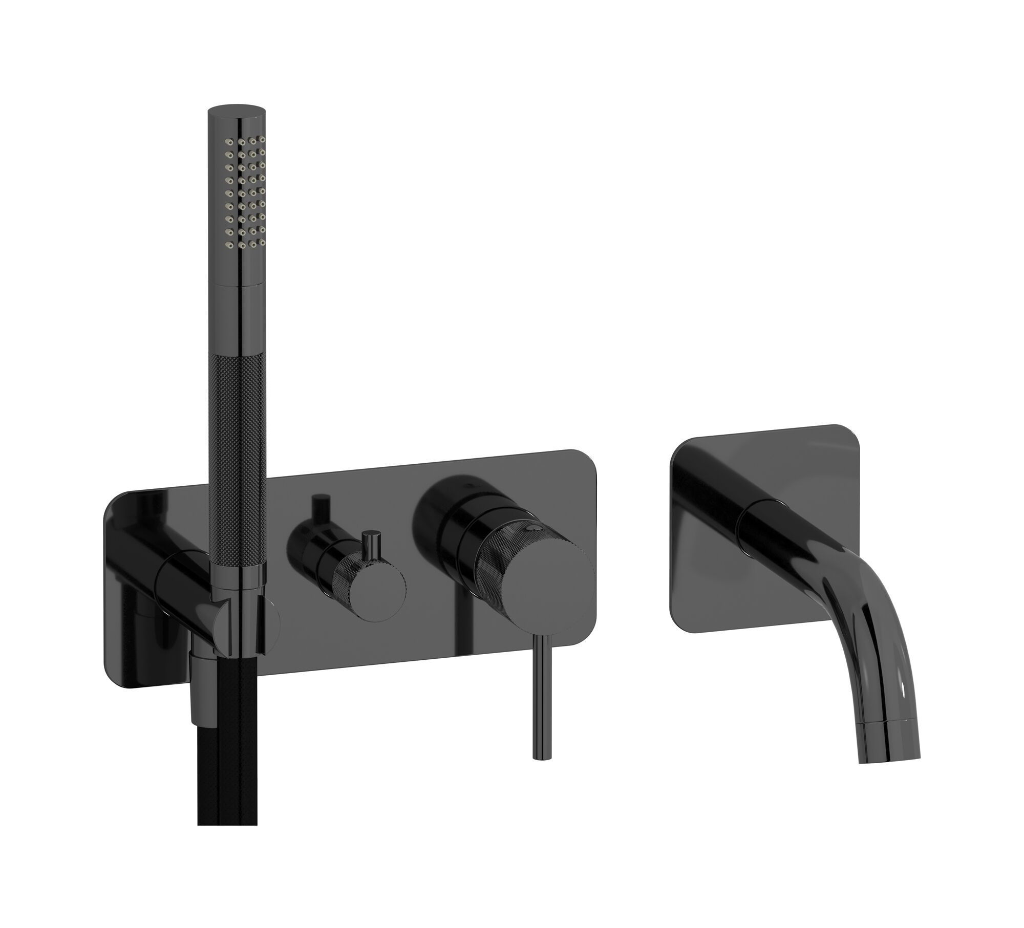 Однорычажный смеситель для душа с 4 отверстиями и ручным душем IB промышленность ARCH-00124558 - Вид №2