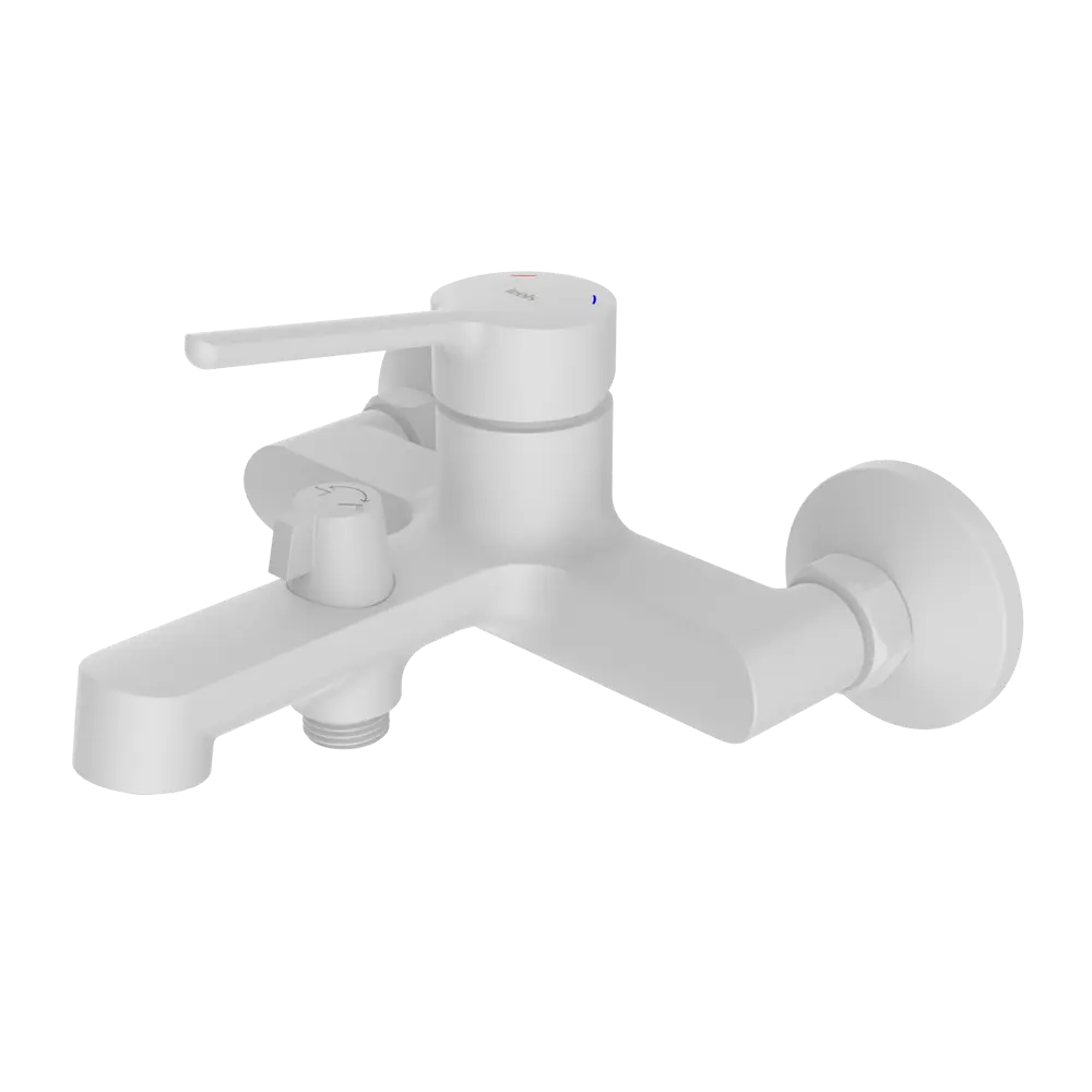 IDDIS Odda - Смеситель для ванны белый матовый с керамическим картриджем 89348646 STLM-1584136