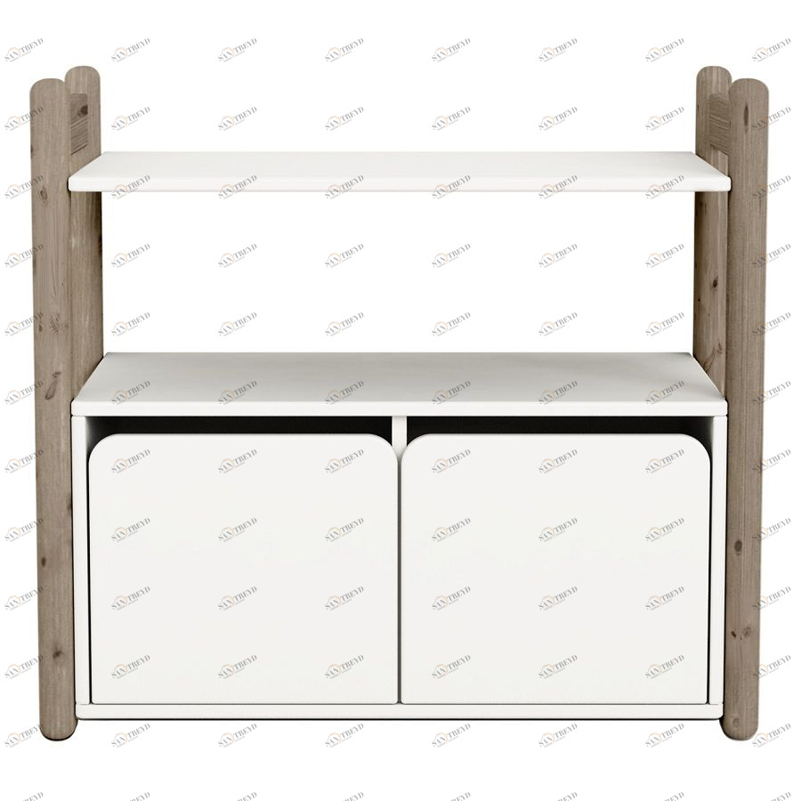 Гарнитур Mini С, 1 полка и 1 комод, коричневый Flexa 812640214