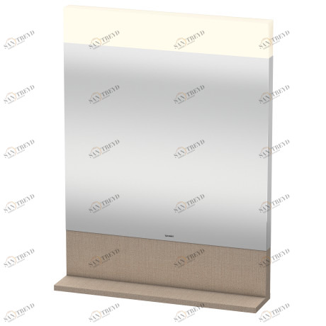 VE751107575 Vero Зеркало с полочкой внизу Лен, декор Duravit