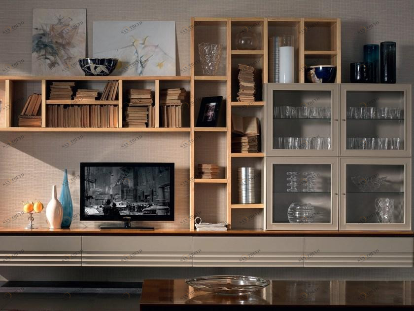 Cantiero Модульная стенка для хранения из массива дерева Elettra day El1014