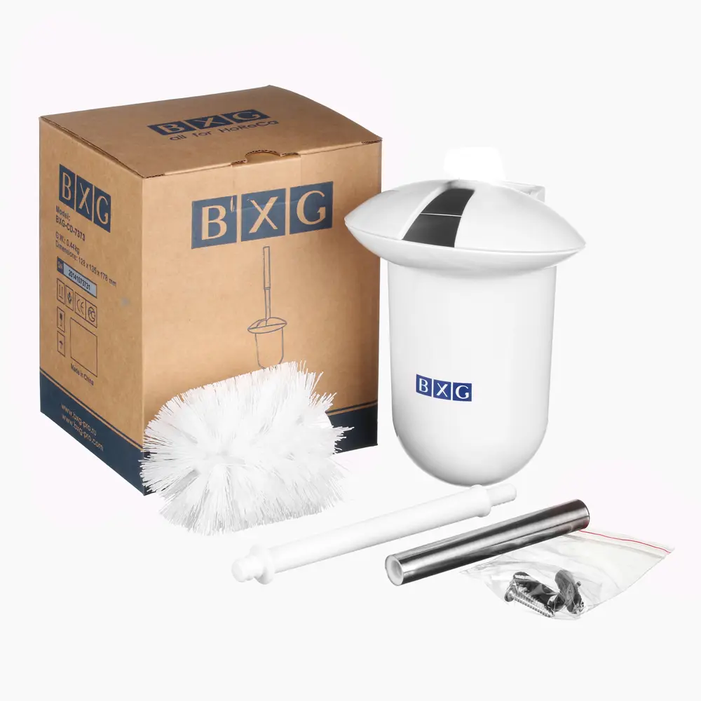 Ёршик для унитаза BXG CD-7373 подвесной ABS-пластик цвет белый STLM-2031152 - Вид №1