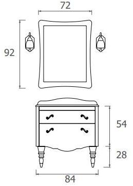LEGNOBAGNO Тумба под умывальник из дерева с ящиками Decò classic sun-id-1402290 - Вид №4
