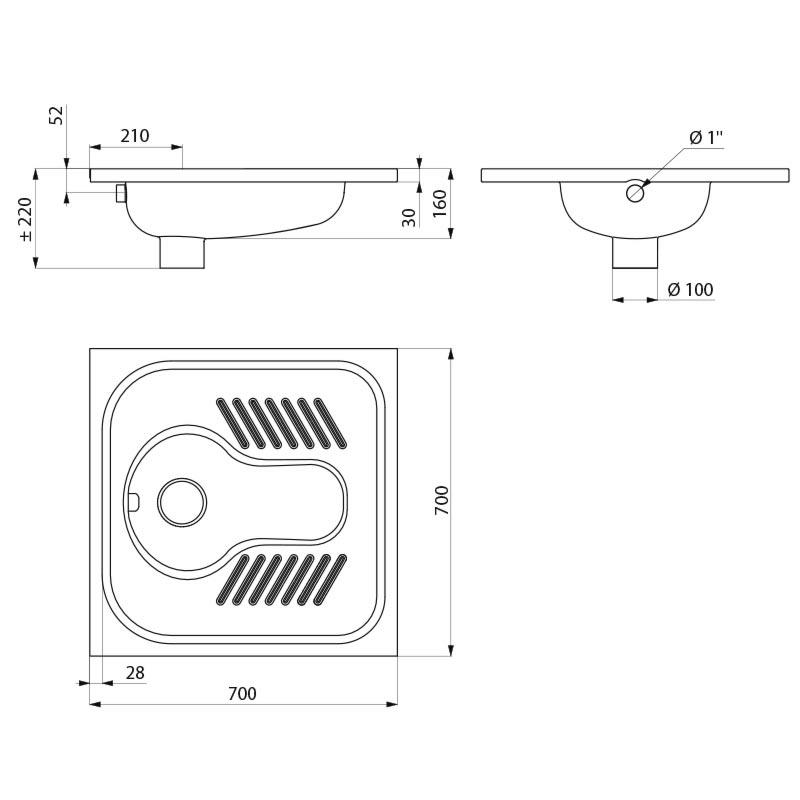 113610 Турецкий унитаз SHA 700 DELABIE  - Вид №1