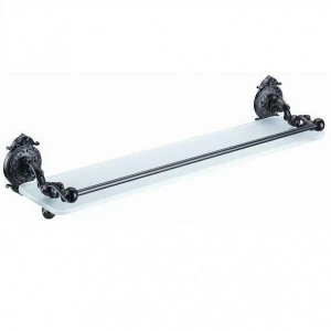 Полка стекло с прямым ограничителем HAYTA (Германия) ANTIC BRASS 13909/VBR