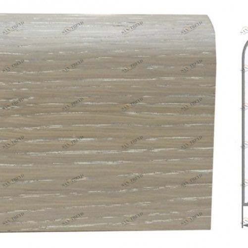 Плинтус Ashton Марсель Шпонированный Дуб (Рельефная) 2400х83 мм 1010000061