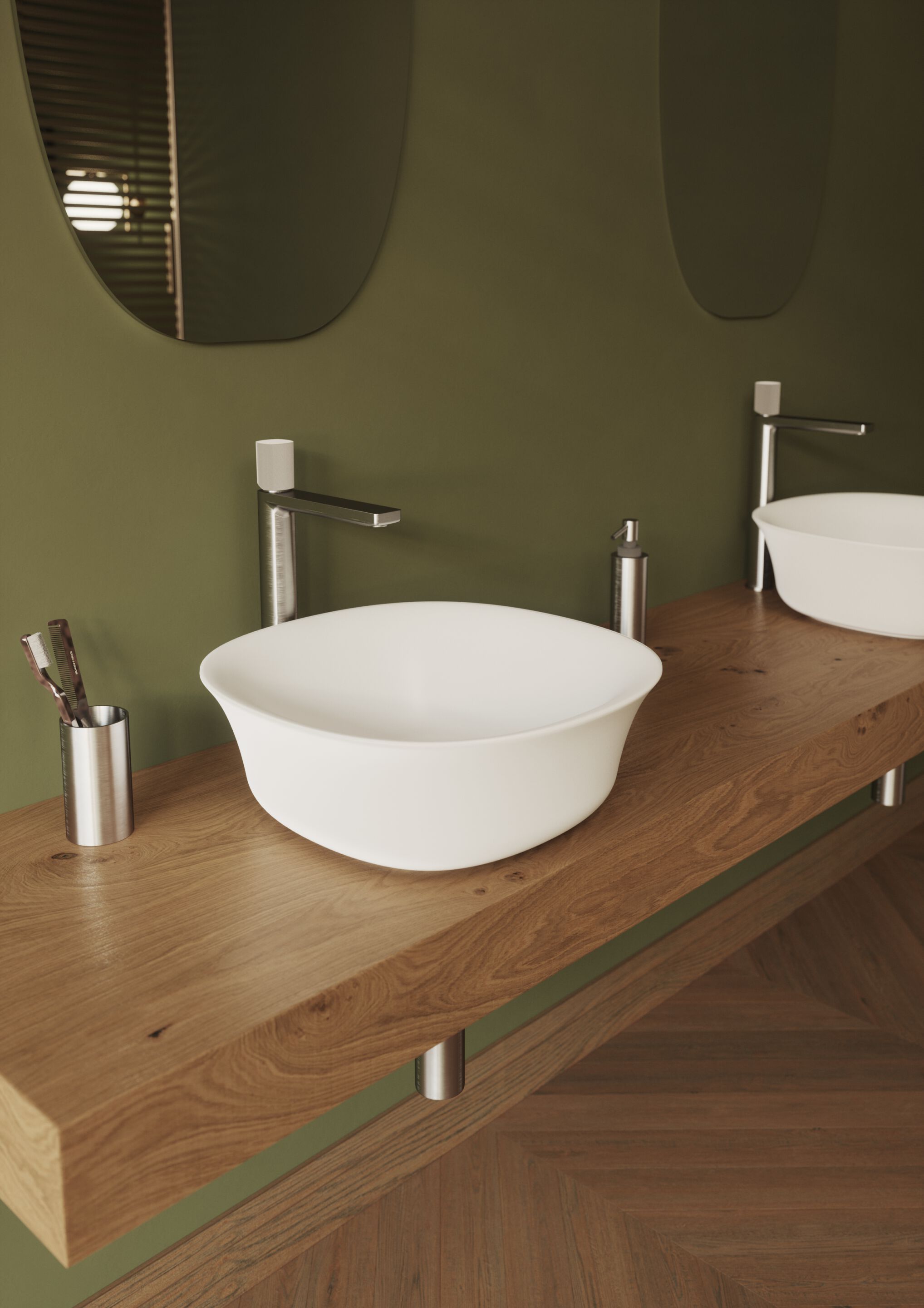 Полная мебель для ванной комнаты GSG Ceramic Design Flut ARCH-00115836 - Вид №10