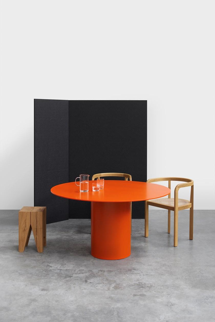 e15 Круглый стол из стали с порошковым покрытием  Ta20  - Вид №2