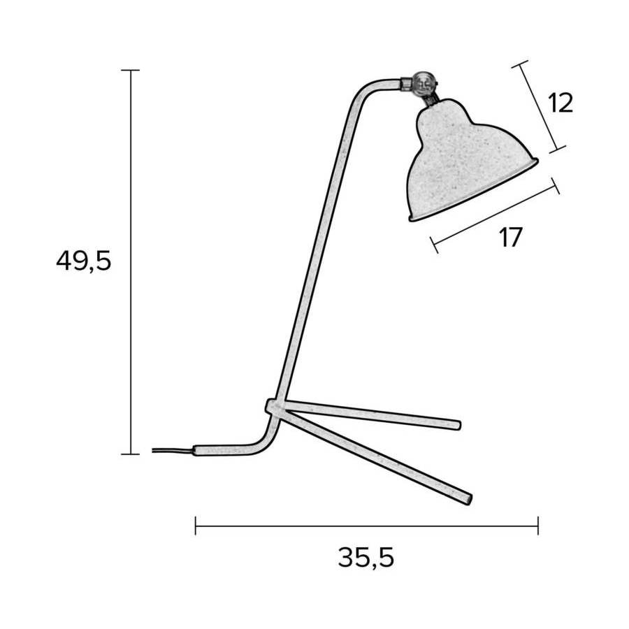 Лампа настольная Jock черная White Label Living 5200048 - Вид №8