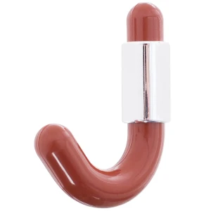 Крючок малый пластик цвет черешня/хром