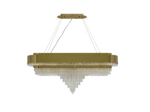 Подвесной светильник из нержавеющей стали с кристаллами