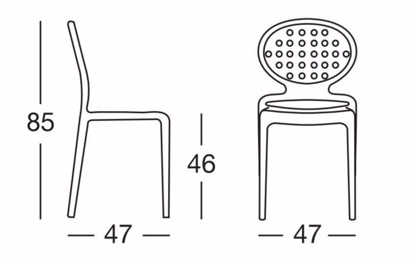 SCAB DESIGN Штабелируемый стул из технополимера Colette sun-id-1453481 - Вид №4