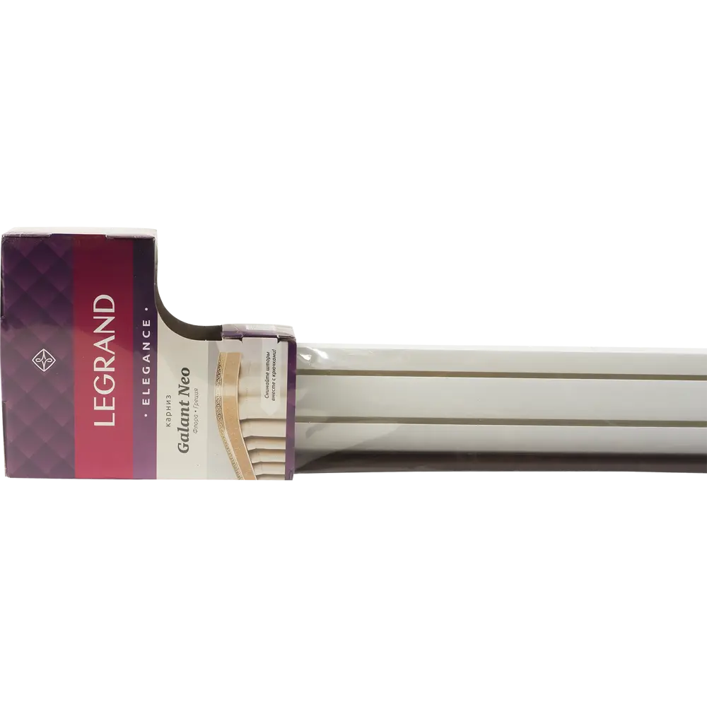 Карниз шинный двухрядный Domlegrand Грация 240 см пластик цвет корень ореха STLM-2202848 - Вид №4