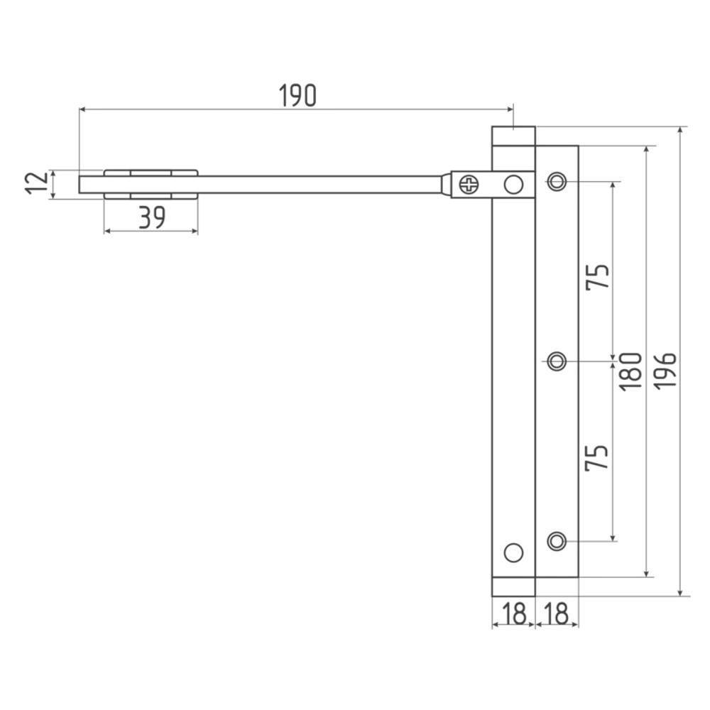 Доводчик дверной пружинный 102 цвет серебро до 30 кг НОРА-М STLM-2190495 - Вид №3