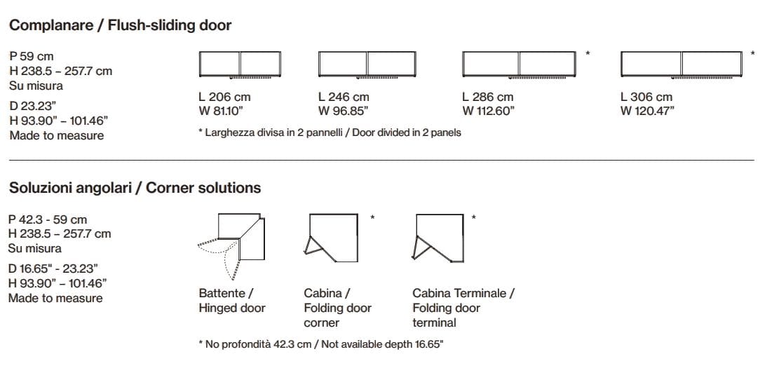 Лакированный шкаф с раздвижными/копланарными/распашными дверями Pianca рамка ARCH-00029016 - Вид №13