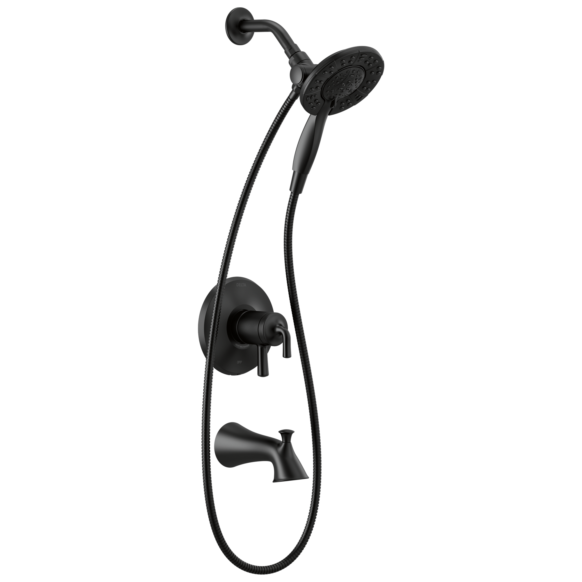 T17433-BL-I Ванна и облицовка для душа Monitor 17 Series Delta Faucet Kayra Матовый черный