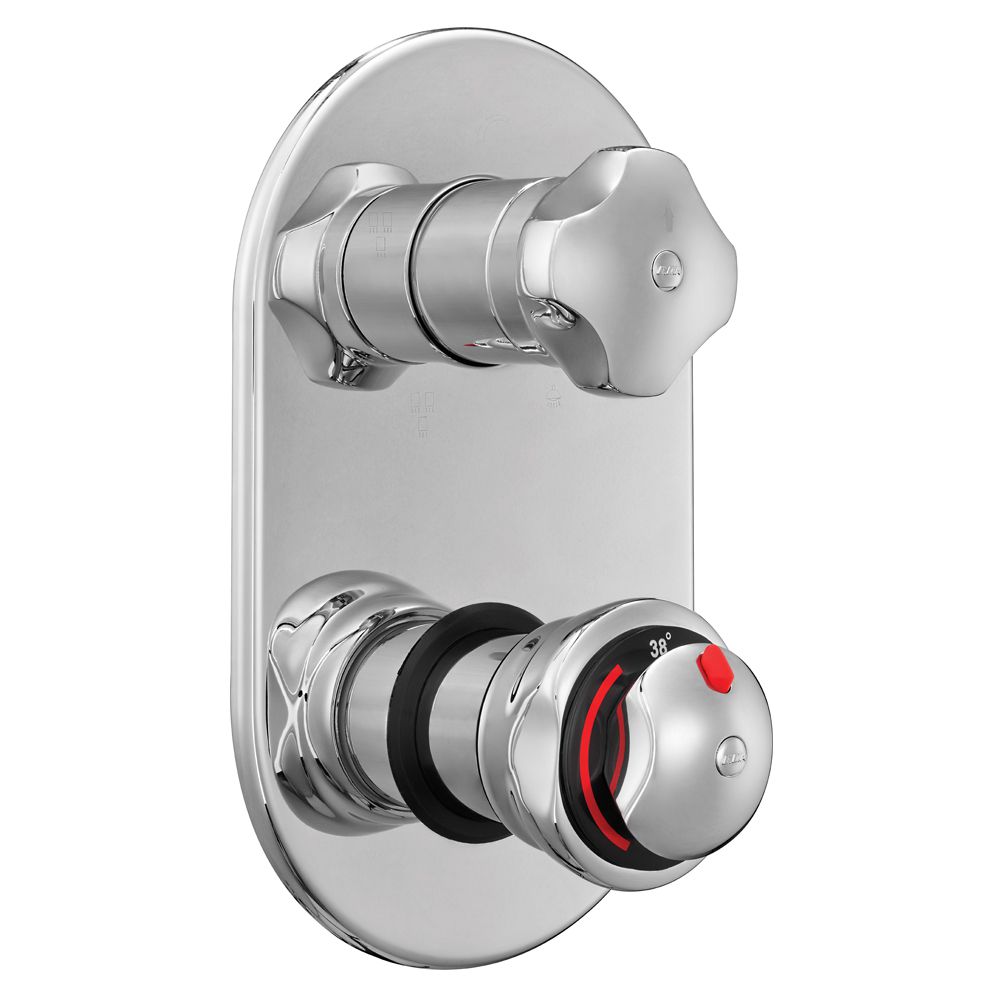 102101128  Термостатический смеситель для ванны скрытого монтажа - 5 способов Eca 