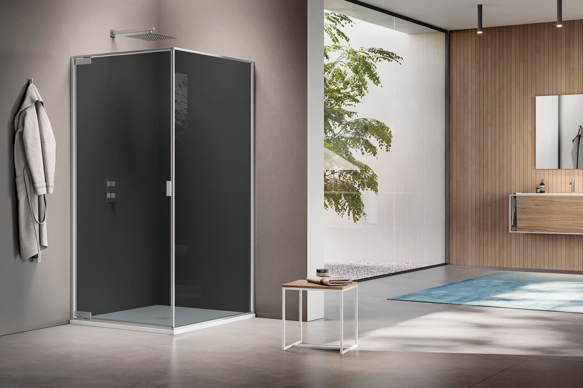 Поворотная поворотная дверь только для угла с фиксированной стеной Samo PYXIS ARCH-00054443 - Вид №4