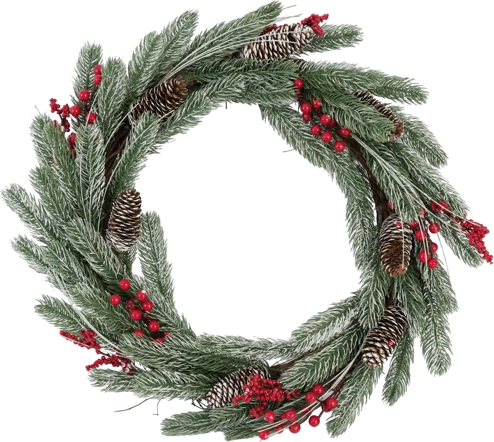 85128857 Венок рождественский с ягодами 45 см STLM-0956383