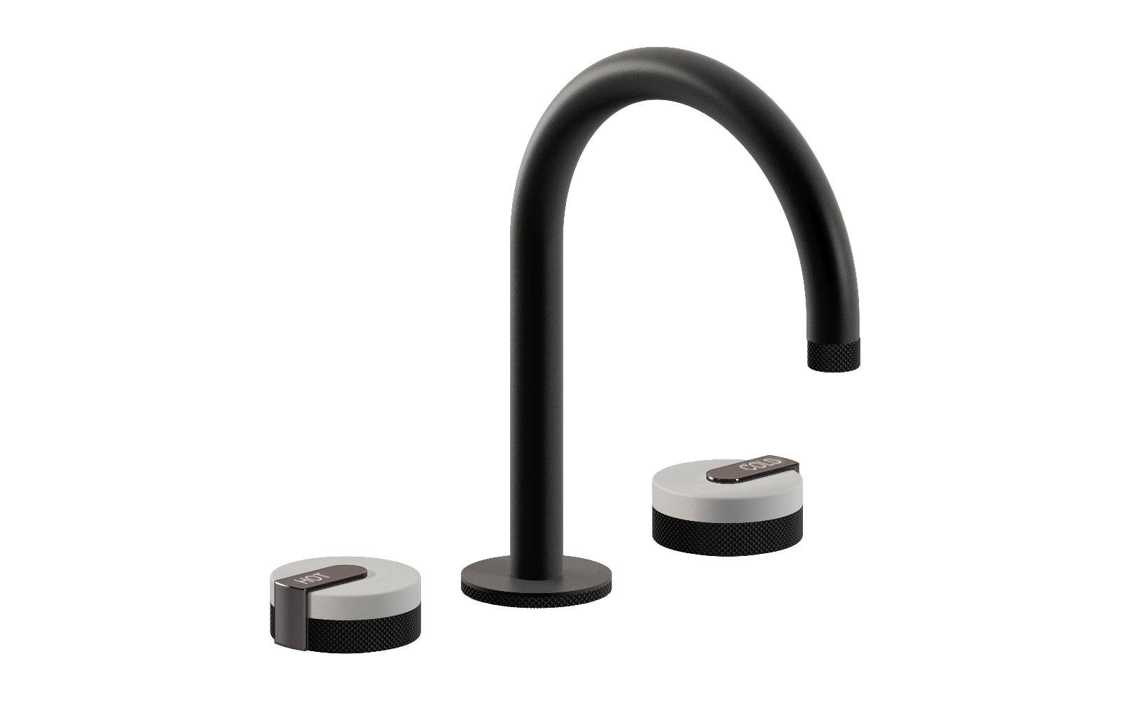 E-11512-R1WT-L1OX-MBK Смеситель для умывальника на 3 отвертия GRAFF MOD+