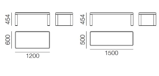 Прямоугольный кожаный журнальный столик PROF Flow ARCH-00120969 - Вид №13