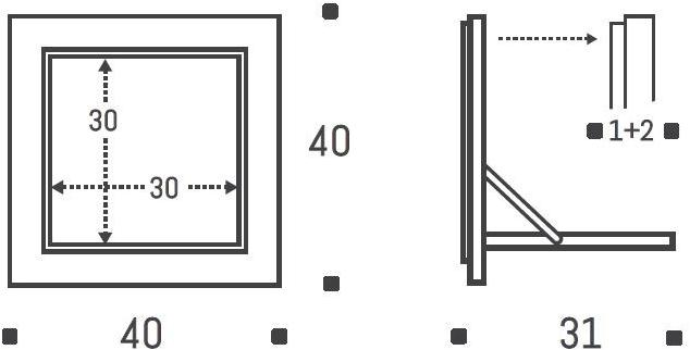 AMBIVALENZ Складная фанерная полка Fläpps shelf 40×40-1 Fl020041 - Вид №4