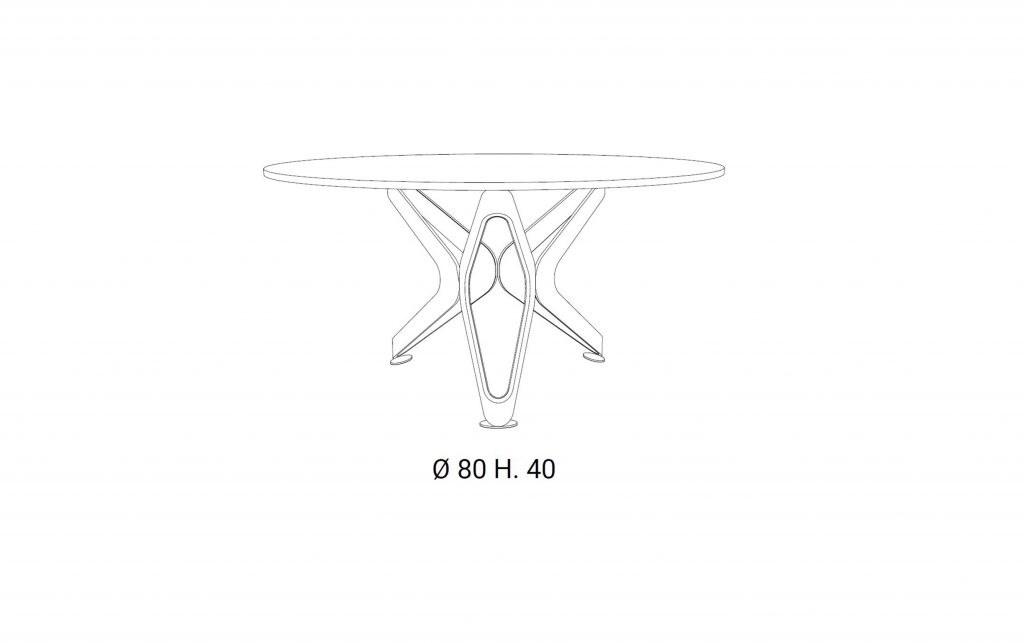 Ozzio Italia Журнальный столик из керамики с эффектом мрамора Dna X500 - Вид №4