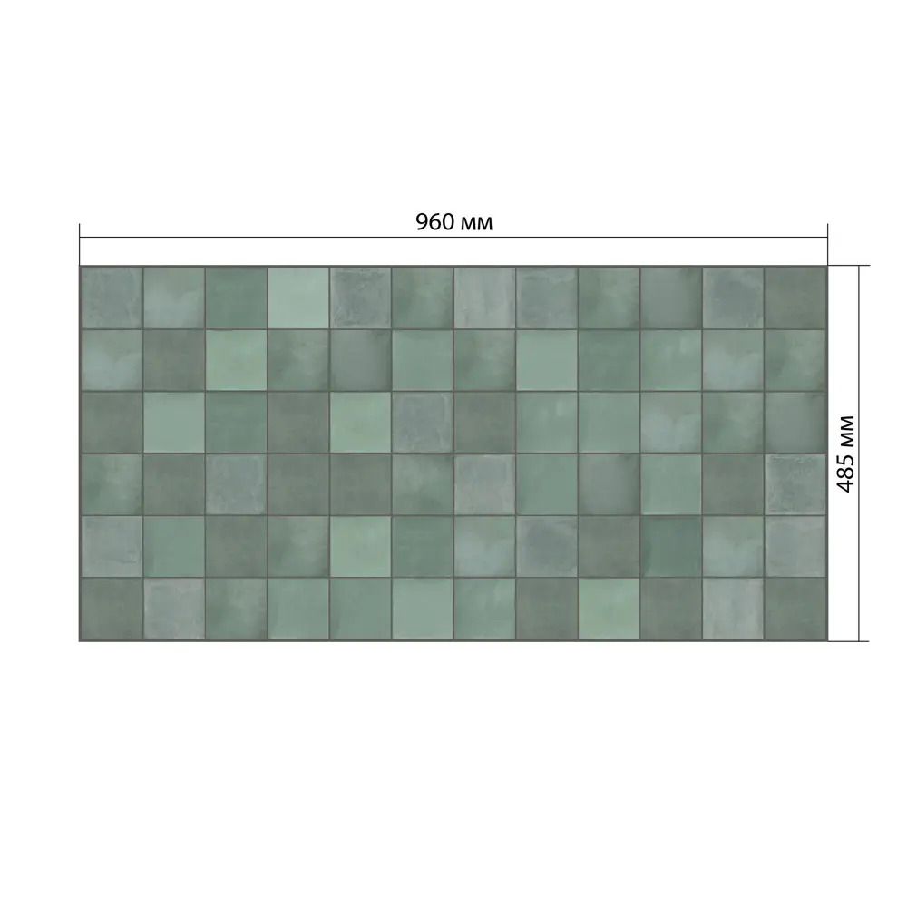 Пластмаркет | Стеновая панель ПВХ «Мурена» с текстурой мраморной плитки 960x485 мм 89379520 STLM-1519342 - Вид №4