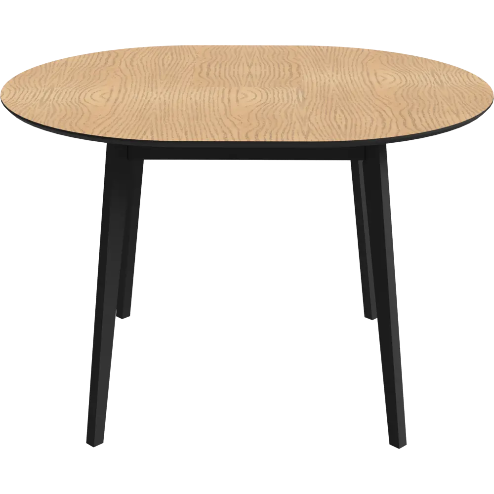 Стол обеденный Монреаль Т1 раскладной 100-130x77x100 см круг МДФ цвет светлое дерево/черный Santreyd STLM-2125826 - Вид №4