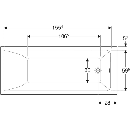554.301.01.1 Прямоугольная ванна Geberit Renova Plan Geberit  - Вид №20