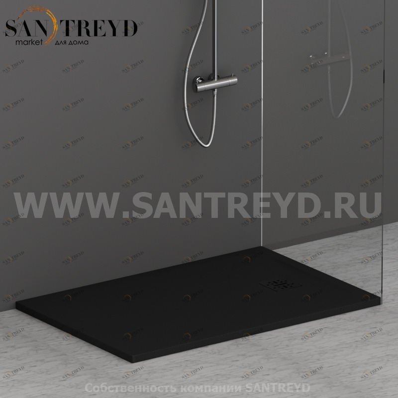 DP12080504 Душевой поддон 120х80 см цвет Черный бархат Globo DOCCIAPIETRA Италия Ceramica Globo