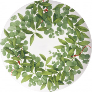 10640782 Taitu Тарелка подстановочная Taitu "Красная нить" 31см Фарфор костяной