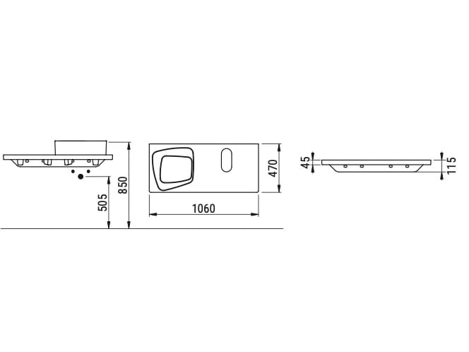 Керамическая столешница с одной раковиной Ceramica Dolomite за пределами ARCH-00033113 - Вид №5