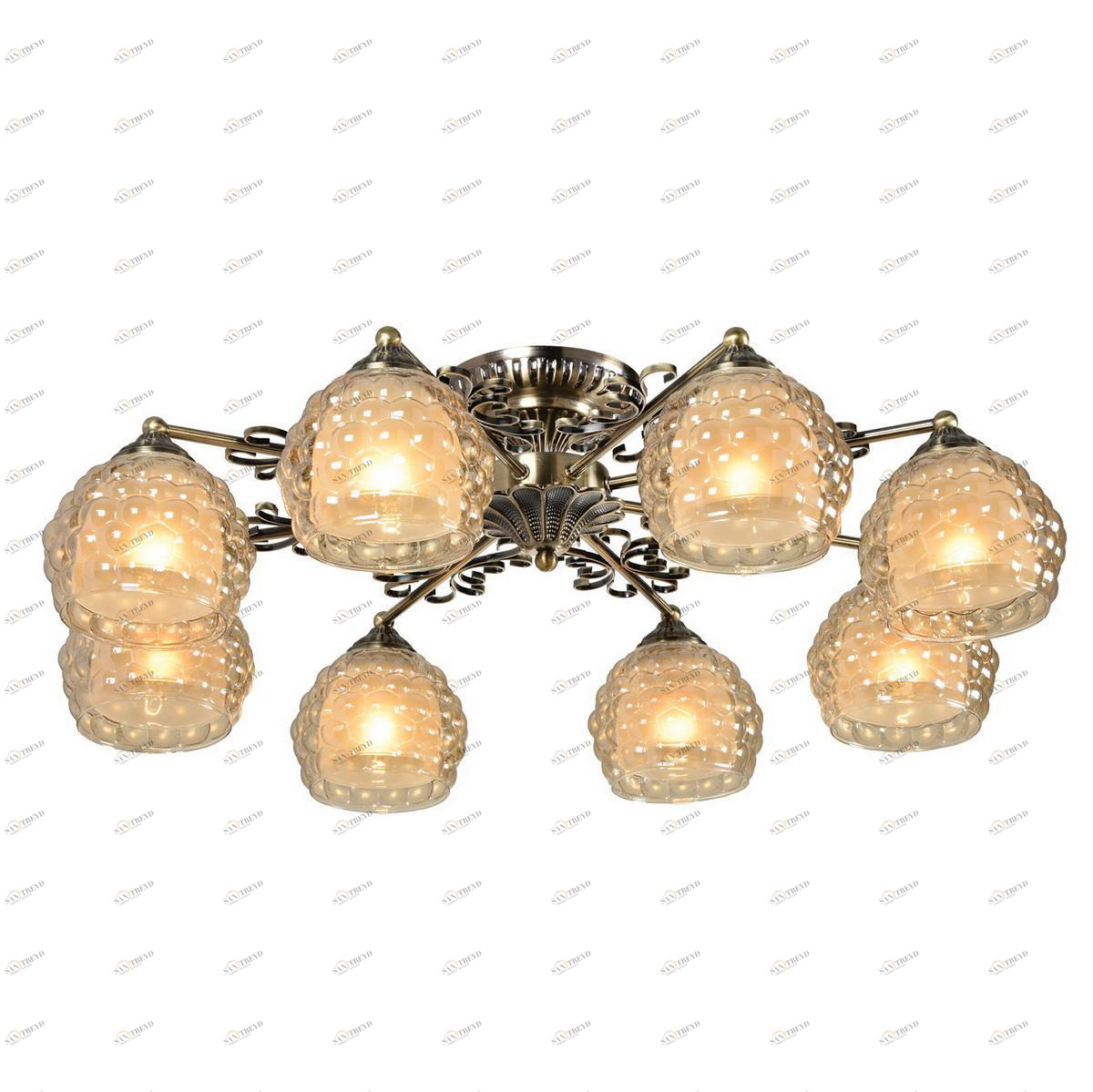 Потолочная люстра IDLamp Bella 285/8PF-Oldbronze IDLAMP BELLA OLDBRONZE 183447 Белый 