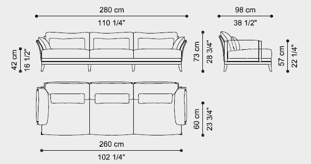 3-местный тканевый диван ETRO Home Interiors Цейлон ARCH-00147054 - Вид №8