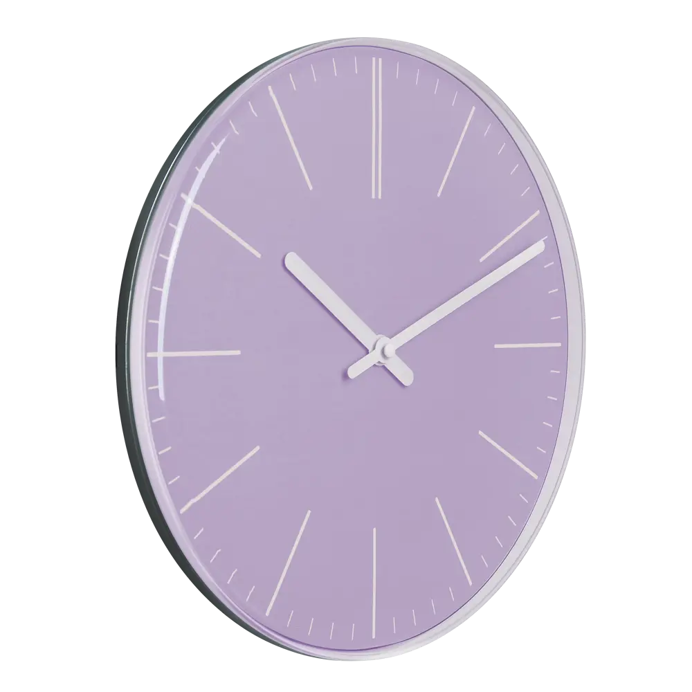 Часы настенные Troykatime 52000574 круглые пластик цвет лавандовый ø30 см DESIGN FASНION STLM-2066481