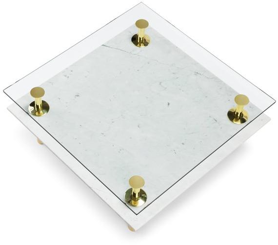 GHIDINI1961 Квадратный мраморный журнальный столик Legs sun-id-1374988 - Вид №4