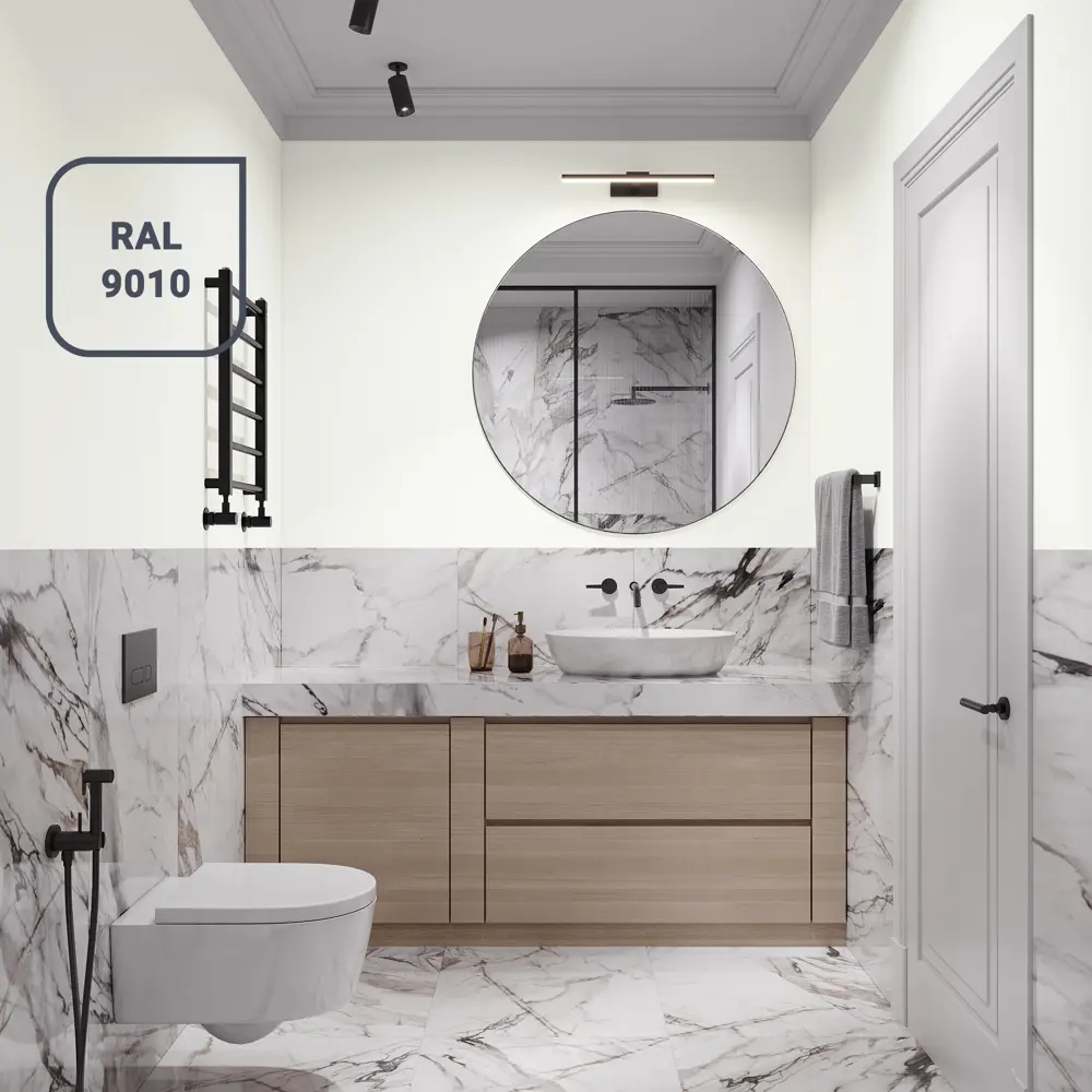 Краска Tikkurila Euro-20 для влажных помещений, белая матовая 0.9 л 12355087 STLM-0001942 - Вид №9