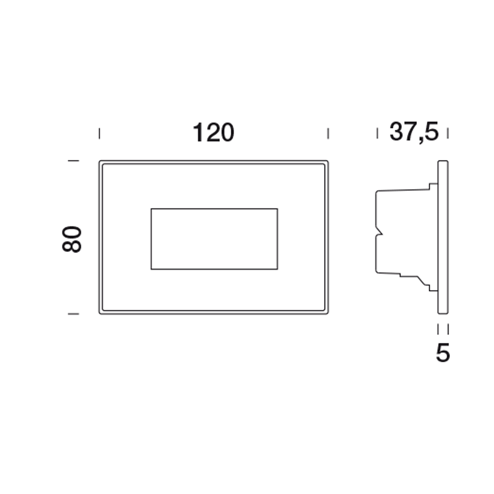 5003699 Светильник встраиваемая в стену / Наружнее освещение Platek SPY MEDIUM  SPY MEDIUM - LED 2700K Asymmetrical  - Вид №6