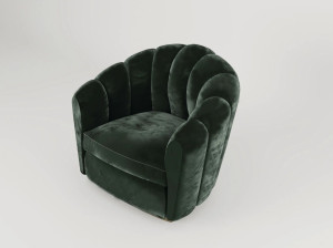 Тканевое кресло с подлокотниками