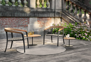 Олефиновое садовое кресло с подлокотниками