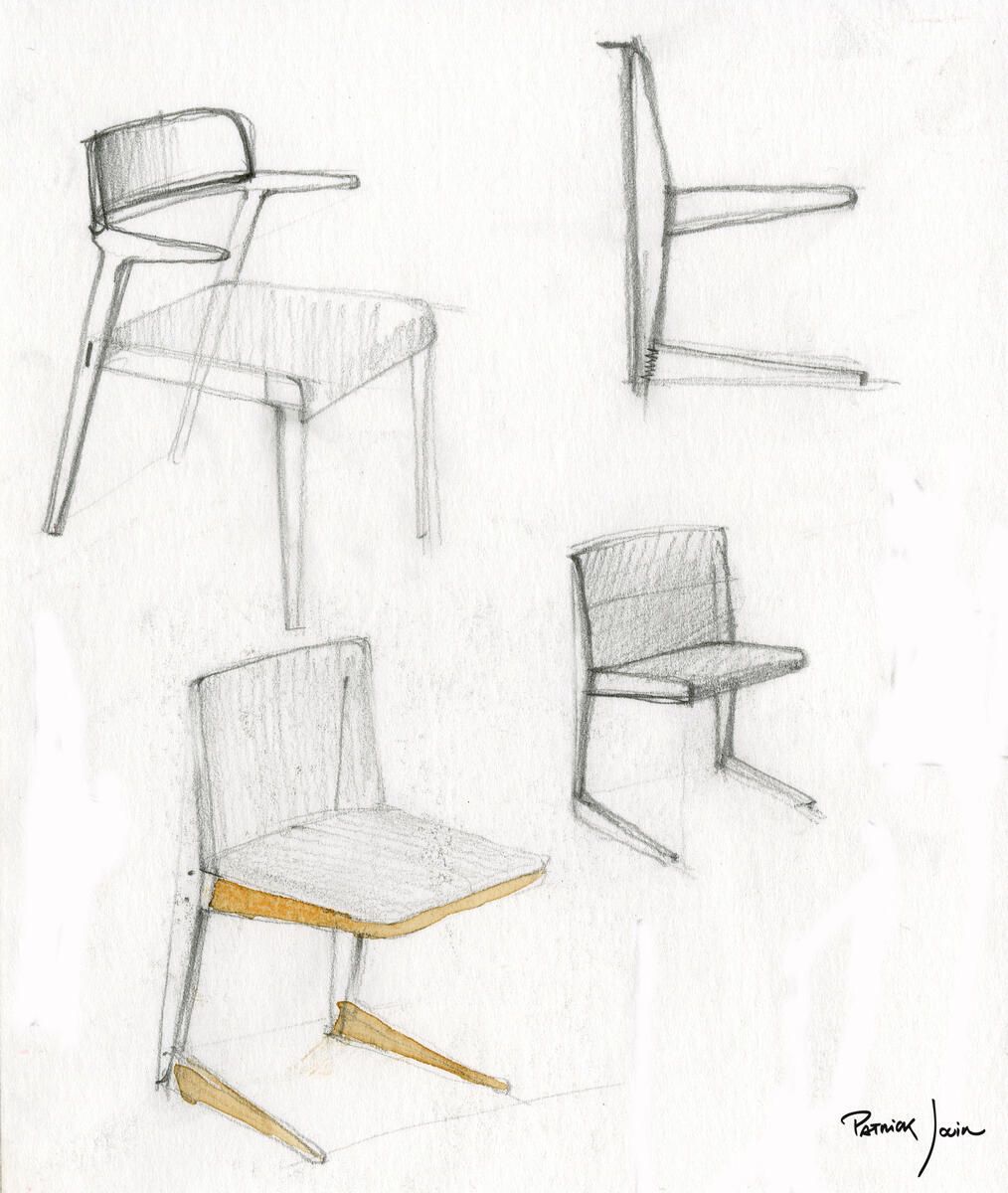 Деревянный штабелируемый стул с мягким сиденьем ALKI ORRIA ARCH-00091551 - Вид №21