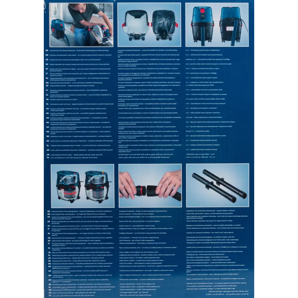 Пылесос Bosch GAS 15 PS, 06019E5100, 1100 Вт, 15 л 82146443 STLM-2176653 BOSCH PROFESSIONAL  - Вид №6